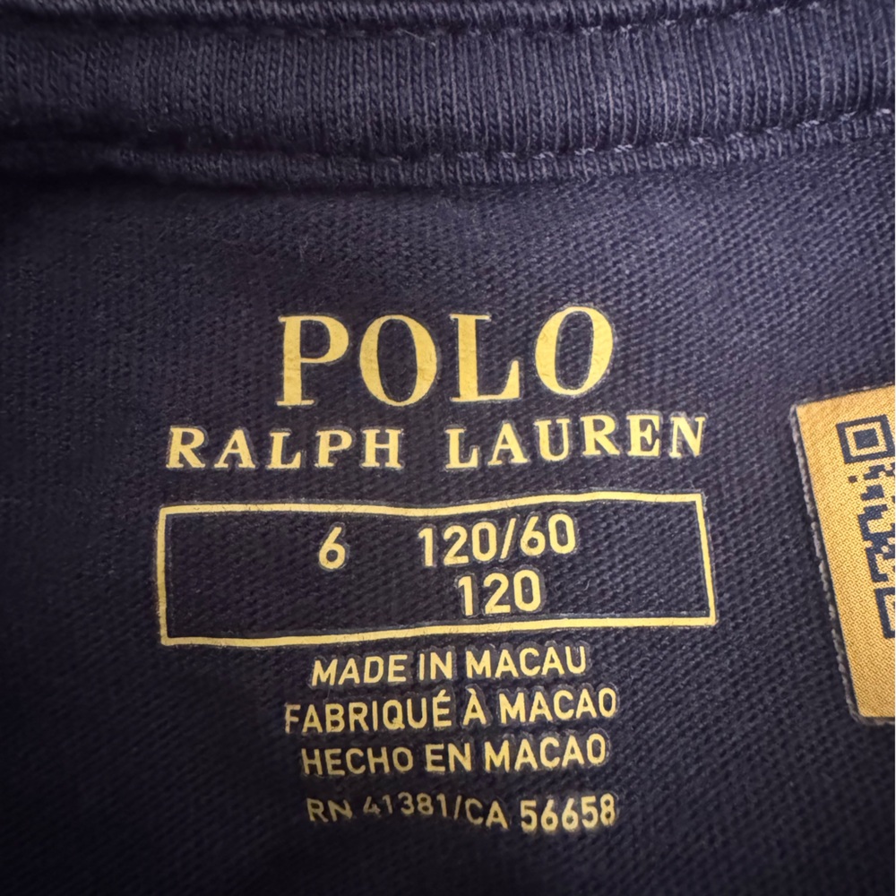 Great Condition Boys Polo by Ralph Lauren Navy blue short sleeve shirt - Picture 3 of 5